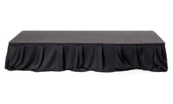 Podiumrok zwart per 2m (40cm hoog)