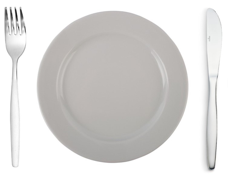 Bord Ø 21cm - Met buffet mes en vork