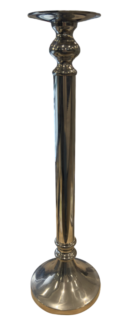 Kandelaar zilver XL, voor 1 kaars