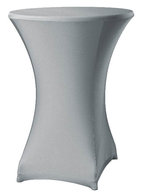 Statafelrok stretch met rits en topper zilver