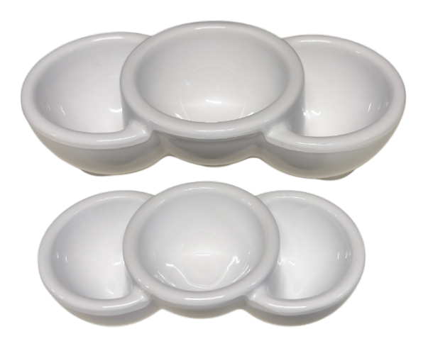 Melamine kruidenboterschaal groot (3 vaks)
