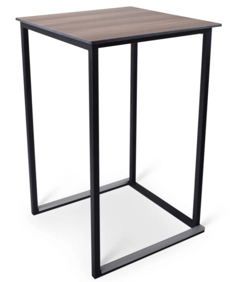 Statafel Times Square black oak 70x70cm
