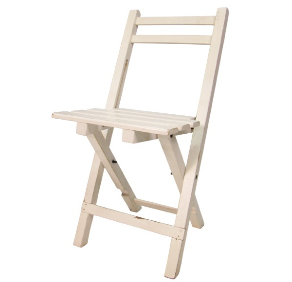 Bistro stoel hout wit