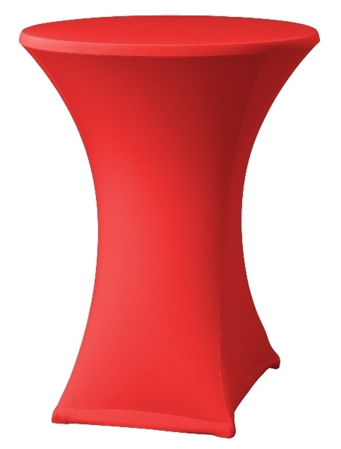 Statafelrok stretch met rits en topper rood