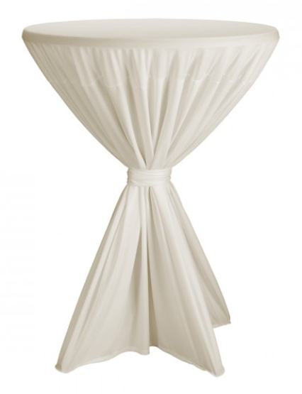 Statafelrok met losse strik ecru