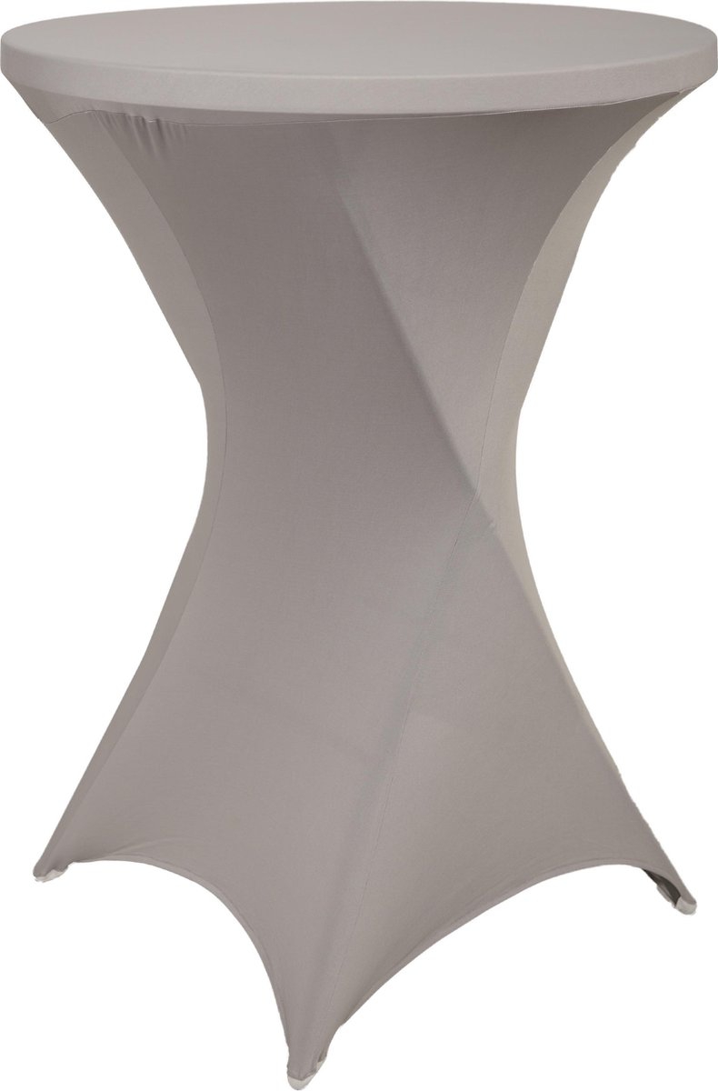 Statafelrok stretch met topper muisgrijs