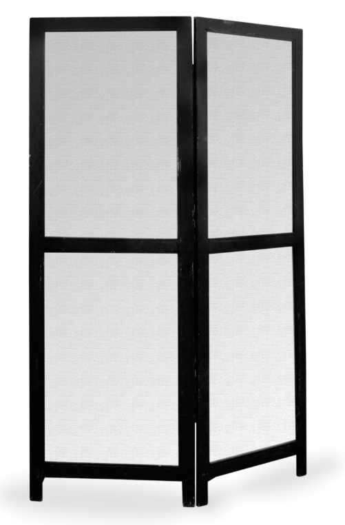 Kamerscherm zwart/wit (2 delig)