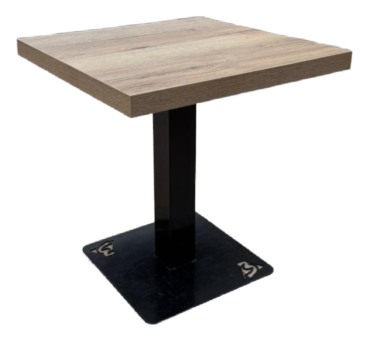 Tafel eiken vintage 70x70cm