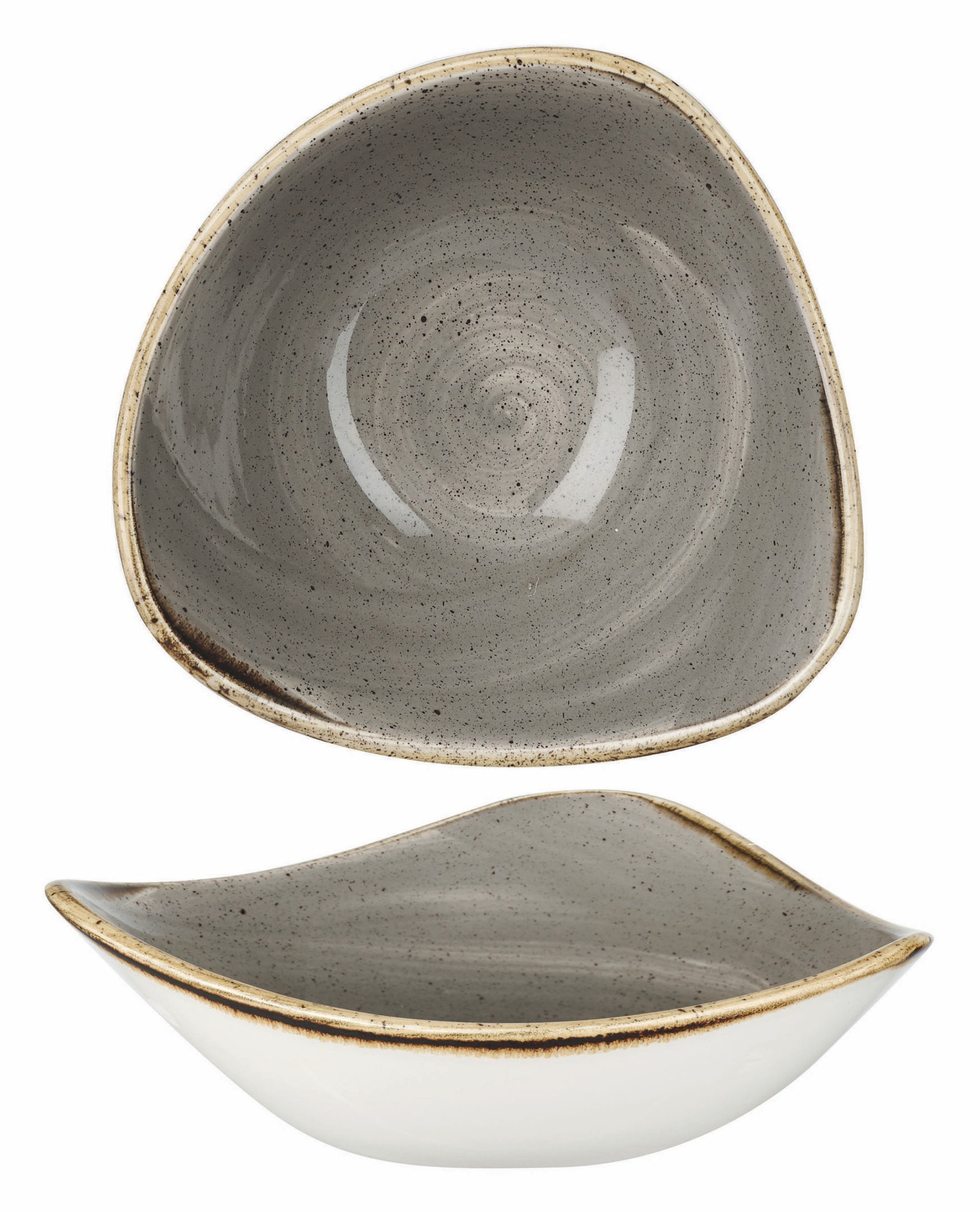 Stonecast bowl triangel betongrijs 18,5cm, 37cl
