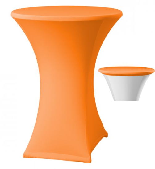 Statafelrok stretch met rits en topper oranje