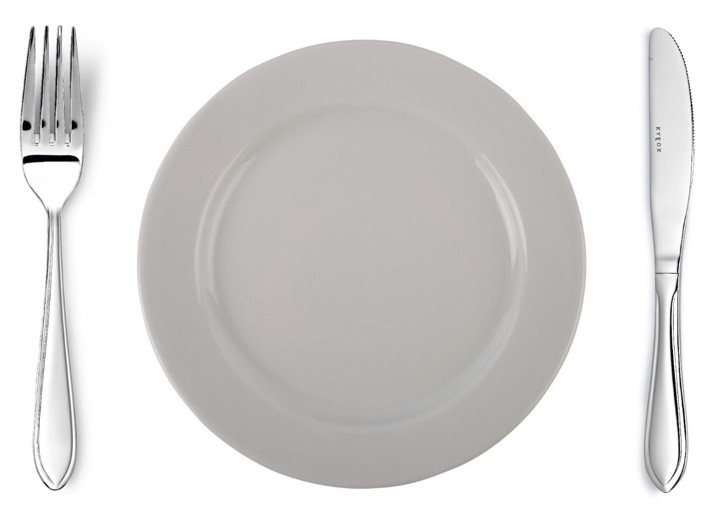 Bord Ø 21cm - Met diner mes en vork