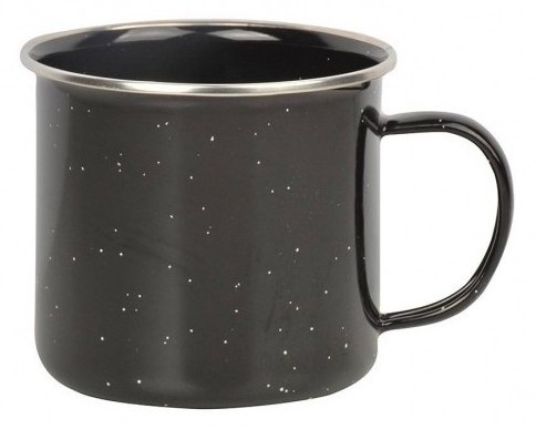 Mok Emaille zwart 40cl