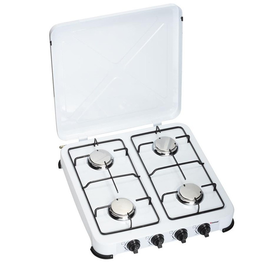 Kookplaat op gas 4 pits (excl. gasverbruik)