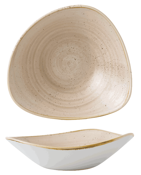 Stonecast bowl triangel zandkleur 18,5cm, 37cl