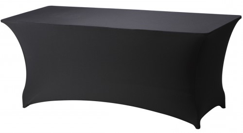 Partyset: Tafel 183x76cm - met stretchrok zwart