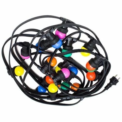 Prikkabel gekleurd 5m (met 10 lampen)