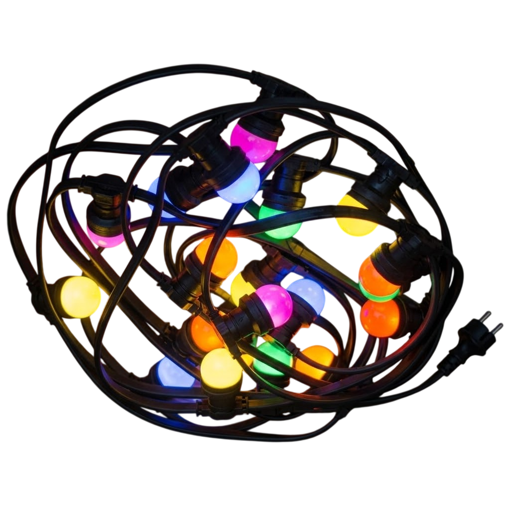 Prikkabel gekleurd 5m (met 10 lampen)