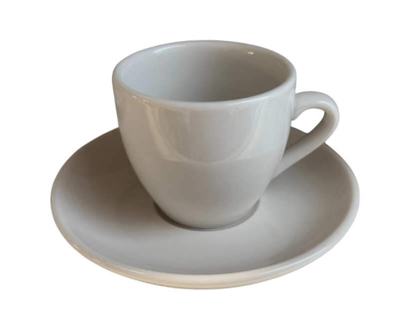 Espressokop met schotel, effen