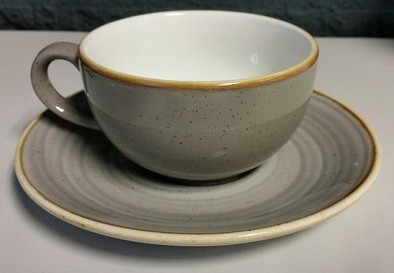 Stonecast kop en schotel betongrijs 22,7cl