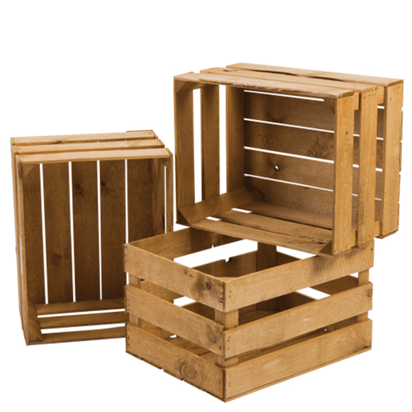 Fruitkistjes decoratie (set van 5 stuks)