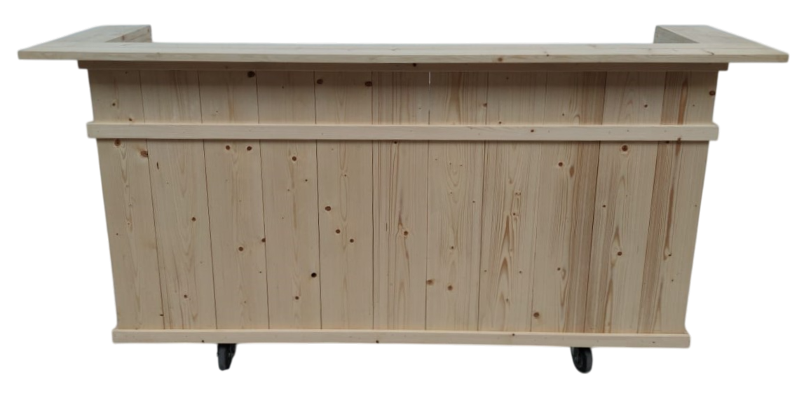 Buffetbar met spoelbak steigerhout 230cm