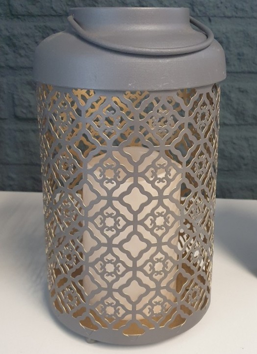 Windlicht mediterraan (inclusief LED kaars)