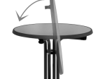 Statafel antraciet Ø 67cm