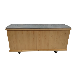 Buffetbar zonder spoelbak steigerhout 200cm