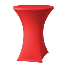 Statafelrok stretch met rits en topper rood