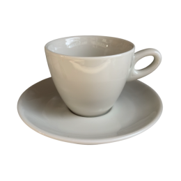 Cappuccino kop en schotel, effen