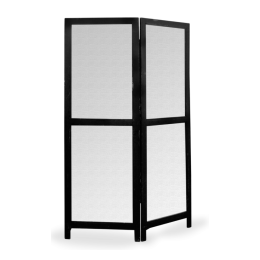 Kamerscherm zwart/wit (2 delig)