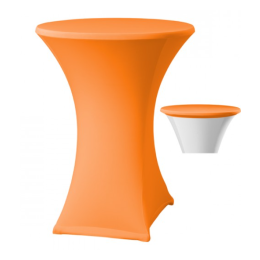 Statafelrok stretch met rits en topper oranje