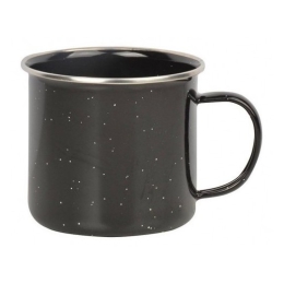 Mok Emaille zwart 40cl
