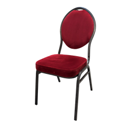 Gestoffeerde stoel bordeaux rood