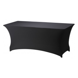 Partyset: Tafel 183x76cm - met stretchrok zwart
