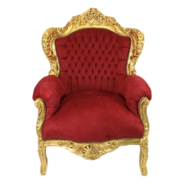 Barok stoel rood/goud