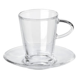 Theeglas met schotel 25cl