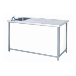 Spoelbuffet + spoelbak 100x70cm