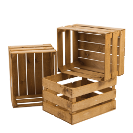 Fruitkistjes decoratie (set van 5 stuks)