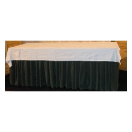 Buffetset: Tafel 200x80cm - met wit kleed en zwarte rok