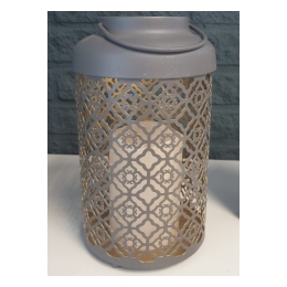 Windlicht mediterraan (inclusief LED kaars)